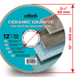 Круг алмазний вiдрiзний СERAMIC GRANITE 1A1R 300*60 для стаціонарного обладнання