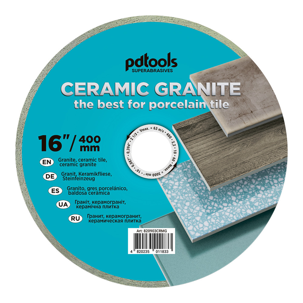 Круг алмазний вiдрiзний СERAMIC GRANITE 1A1R 400*60 для стаціонарного обладнання