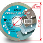Круг алмазный отрезной СERAMIC GRANITE 1A1R 125 для ручного инструмента