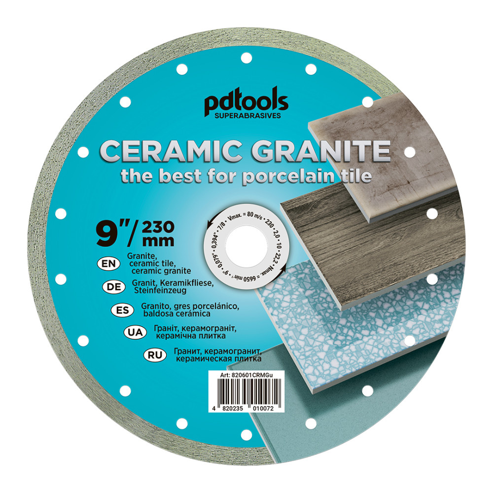 Круг алмазний вiдрiзний СERAMIC GRANITE 1A1R 230 для ручного інструменту