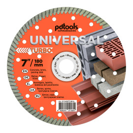 Круг алмазный отрезной 1A1R 180 UNIVERSAL TURBO для ручного инструмента