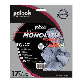 Круг алмазный отрезной 1A1RSS/C1 450 MONOLITH FORCE для бензориза, швонарезчика