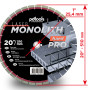 Круг алмазный отрезной 1A1RSS/C2 510 MONOLITH HARD PRO для бензориза, швонарезчика