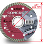 Круг алмазный отрезной 1A1R 115 CONCRETE TURBO для ручного инструмента