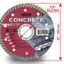 Круг алмазний вiдрiзний 1A1R 125 CONCRETE TURBO для ручного інструменту