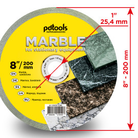 Круг алмазний вiдрiзний MARBLE 1A1R 200 для стаціонарного обладнання