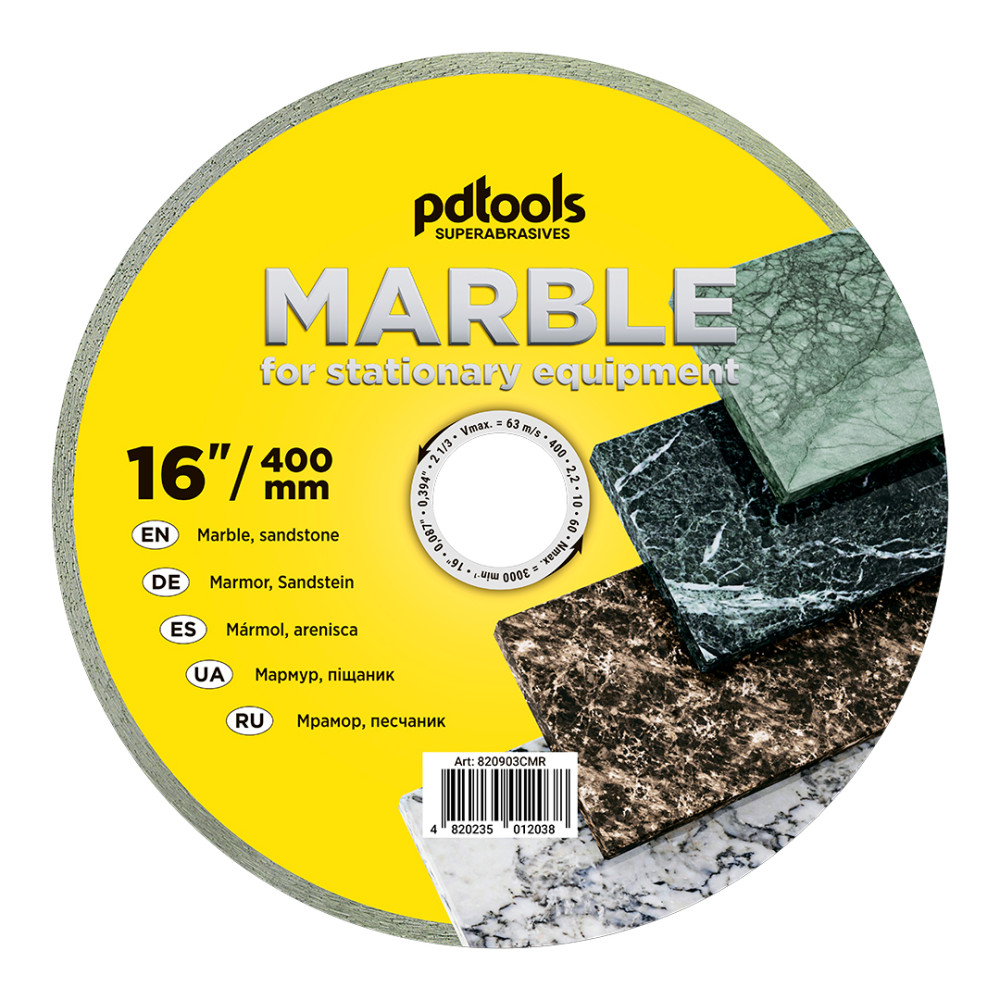 Круг алмазний вiдрiзний MARBLE 1A1R 400*60 для стаціонарного обладнання