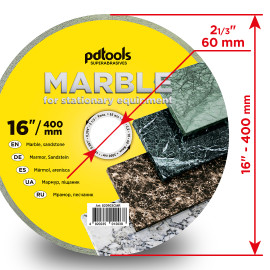 Круг алмазний вiдрiзний MARBLE 1A1R 400*60 для стаціонарного обладнання
