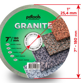 Круг алмазний вiдрiзний GRANITE 1A1R 180 для стаціонарного обладнання