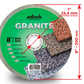 Круг алмазний вiдрiзний GRANITE 1A1R 200 для стаціонарного обладнання