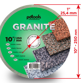 Круг алмазний вiдрiзний GRANITE 1A1R 250 для стаціонарного обладнання