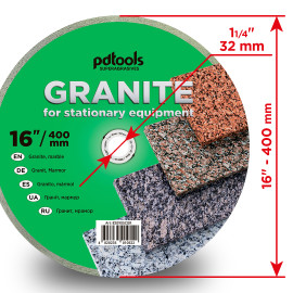 Круг алмазний вiдрiзний GRANITE 1A1R 400 для стаціонарного обладнання