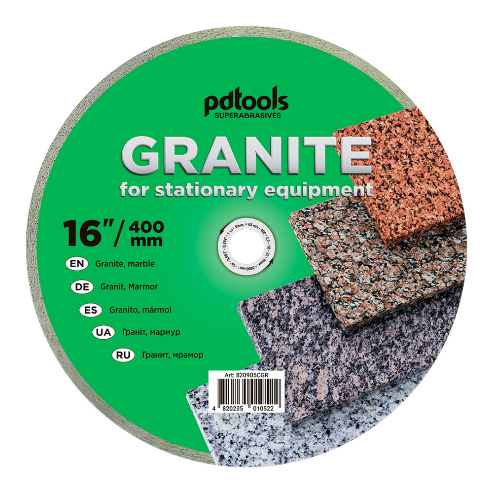 Круг алмазний вiдрiзний GRANITE 1A1R 400 для стаціонарного обладнання