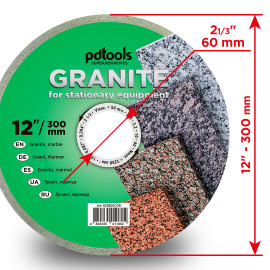 Круг алмазний вiдрiзний GRANITE 1A1R 300*60 для стаціонарного обладнання