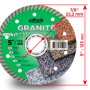 Круг алмазный отрезной GRANITE 1A1R 125 TURBO для ручного инструмента