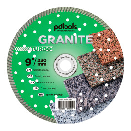 Круг алмазний вiдрiзний GRANITE  1A1R 230 TURBO для ручного інструменту