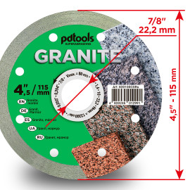 Круг алмазний вiдрiзний GRANITE 1A1R 115 для ручного інструменту