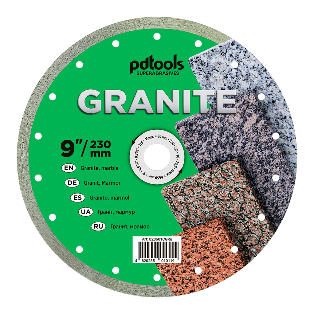 Круг алмазний вiдрiзний GRANITE 1A1R 230 для ручного інструменту