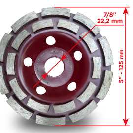 Чашка алмазна шліфувальна по бетону CONCRETE Plus 125