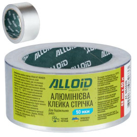 Alloid. Скотч алюминиевый 48мм х 40м, 50мкм
