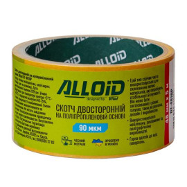 Alloid. Скотч двухсторонний на полипропиленовой основе 48мм х  5м, 90мкм