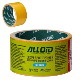 Alloid. Скотч двухсторонний на полипропиленовой основе 48мм х  5м, 90мкм