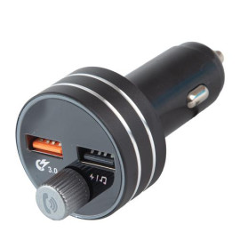 Модулятор FM, VOIN W-3301, 12-24V 2 USB 3,1A, Bluetooth 5.0, Hands-free, ambient light