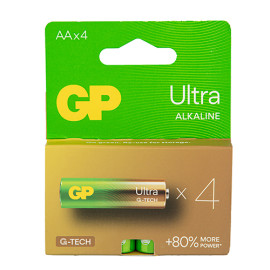 Батарейка GP ULTRA ALKALINE 1,5V 15AU21-SB4  щелочная LR6 блистер 4 шт в упаковке