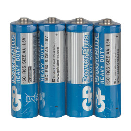 Батарейка GP POWERPLUS 1.5V 15C-S4 солевая R6, АА