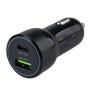 Автомобильное зарядное устройство VOIN 51W, 1USB QC3.0 18W + 1PD 33W, 12/24V