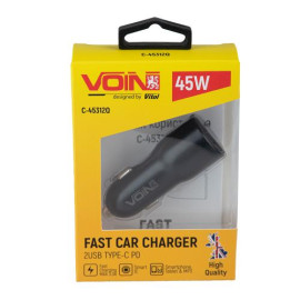 Автомобильное зарядное устройство VOIN 45W, 2PD 45W, 12/24V