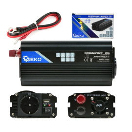 Інвертор — перетворювач напруги 12V/230V (800/1600W) GEKO G17006