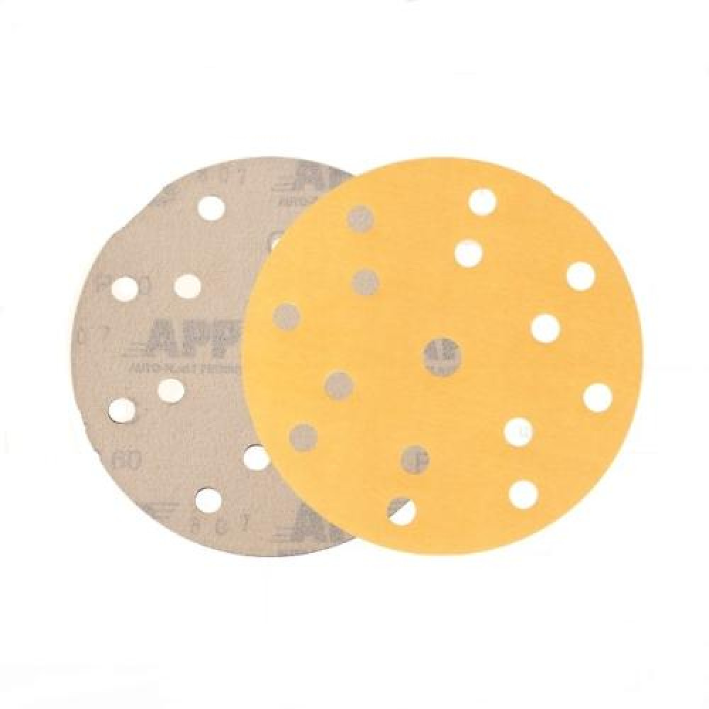 APP Круг наждачный 14+ отв., K555, d150mm, желтый, APP, P600, колич. (100шт) (40KZU600)