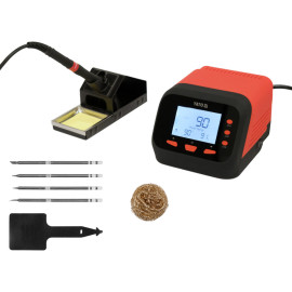 Паяльна станція мережева 110-230 V YATO; Р= 75 Вт, t°= 90-480°С, жало тип T12, LCD табло YT-82462