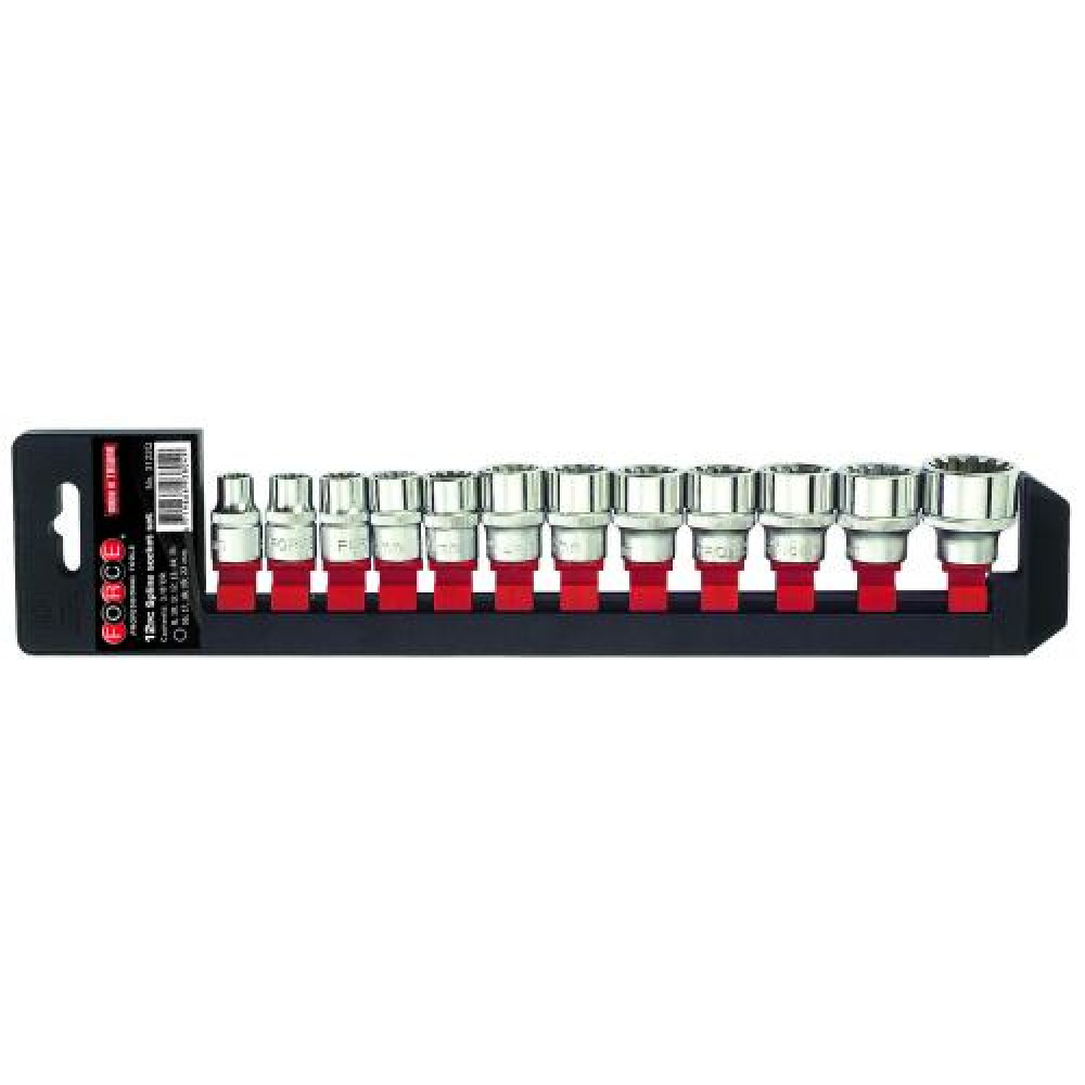 3/8" Набор головок Spline 12 пр. (8-22 мм) (FORCE 3122Q)