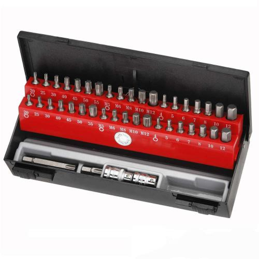 3/8" и 1/2" Набор бит 6-гр., Torx, Spline 42 пр. (пластиковый кейс) (FORCE 4421C)