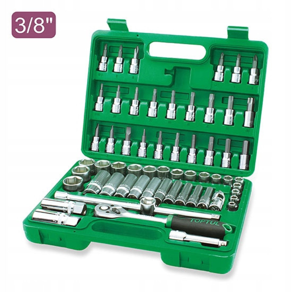 Набор инструмента в кейсе TOPTUL 3/8" 60ед. GCAI6001