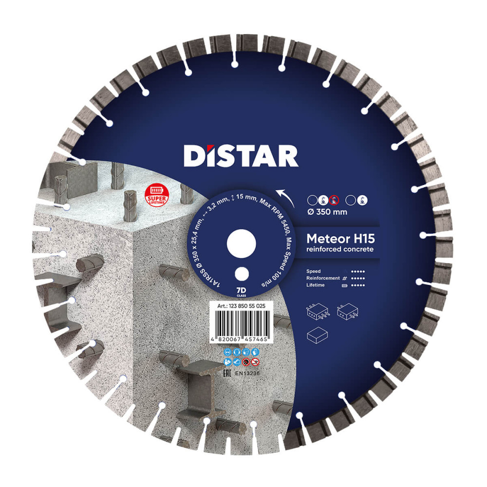 Круг алмазный отрезной 1A1RSS/C3-W 350x3,2/2,2x25,4-11,5-48-ARPS 18x3,2x13+2 R160 Meteor H15