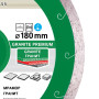 Круг алмазный отрезной 1A1R 180x1,6x8,5x25,4 Granite Premium