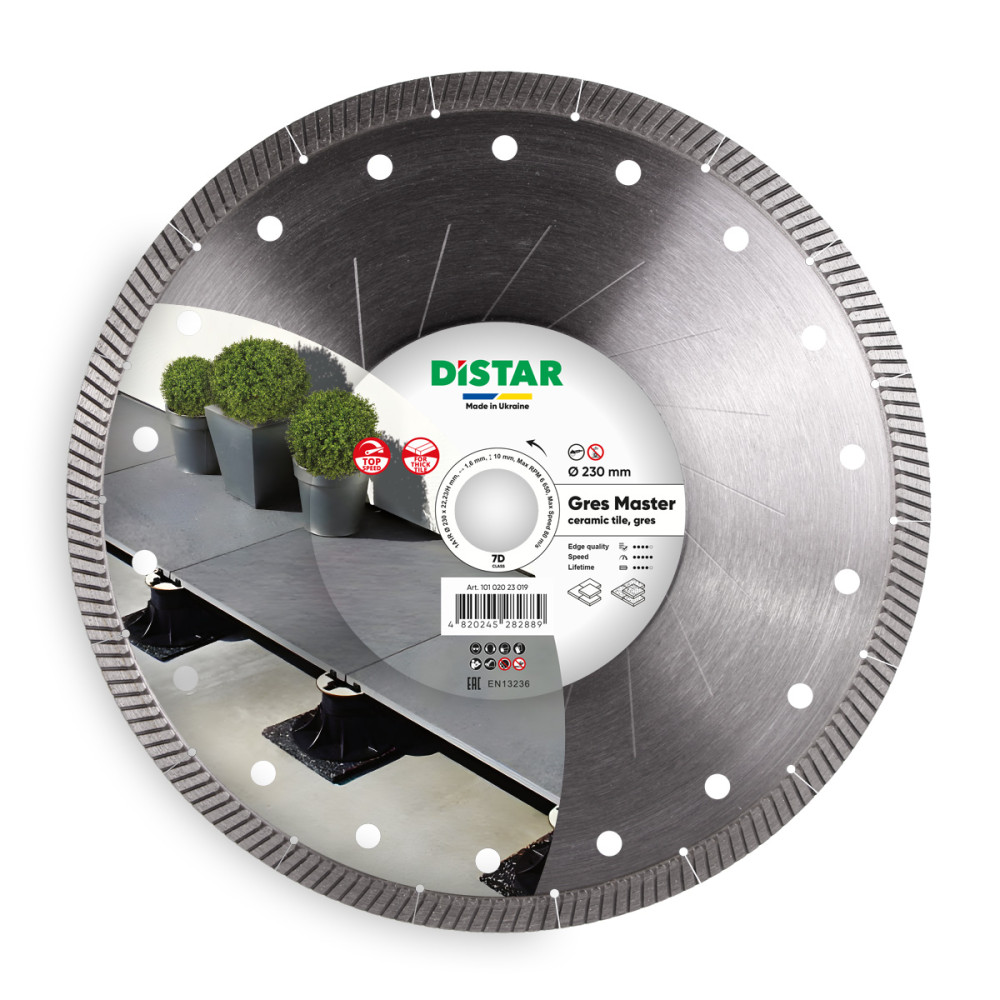 Круг алмазний вiдрiзний 1A1R 230x1,6/1,2x10x22,23/H Gres Master
