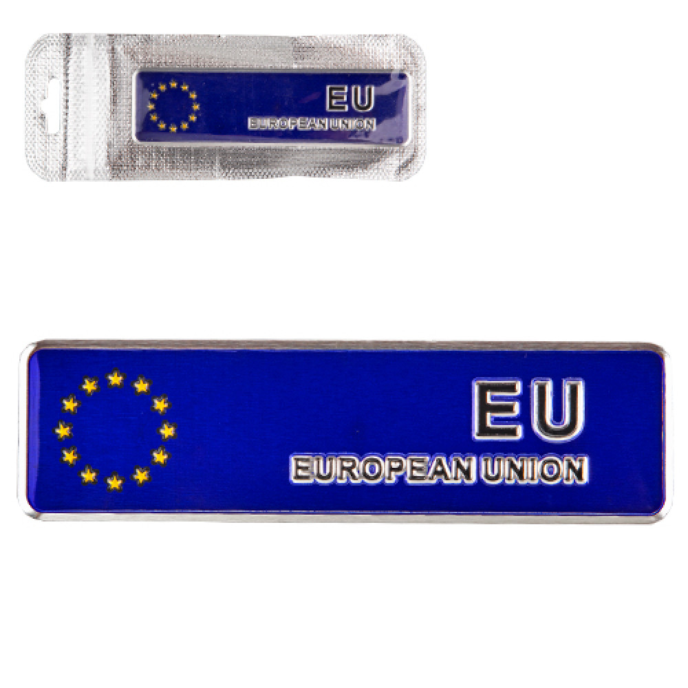 Наклейка "Флаг" Евросоюз с надписью EU European Union  (100х30мм) 62829