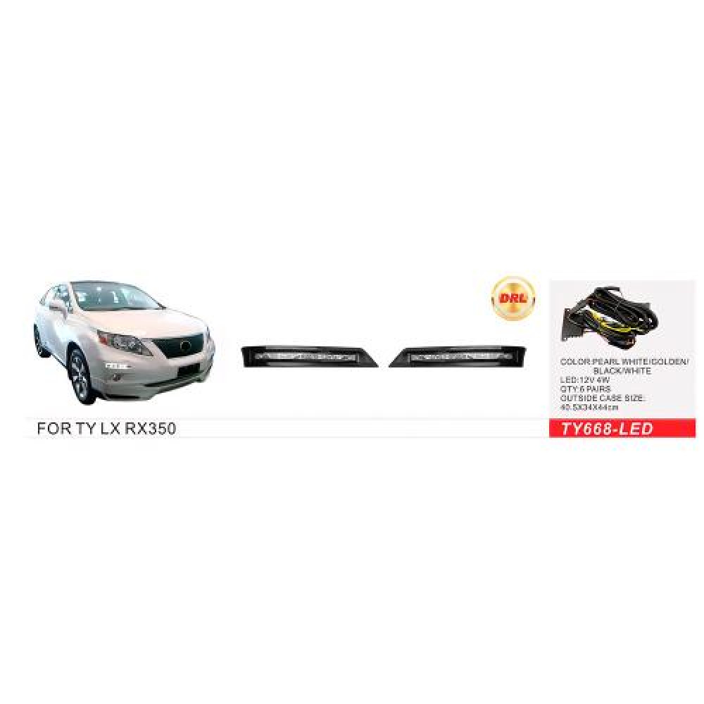 Фары доп.модель Lexus RX 350 2009-12/TY668-LED-BK/DRL-12V4W/эл.проводка