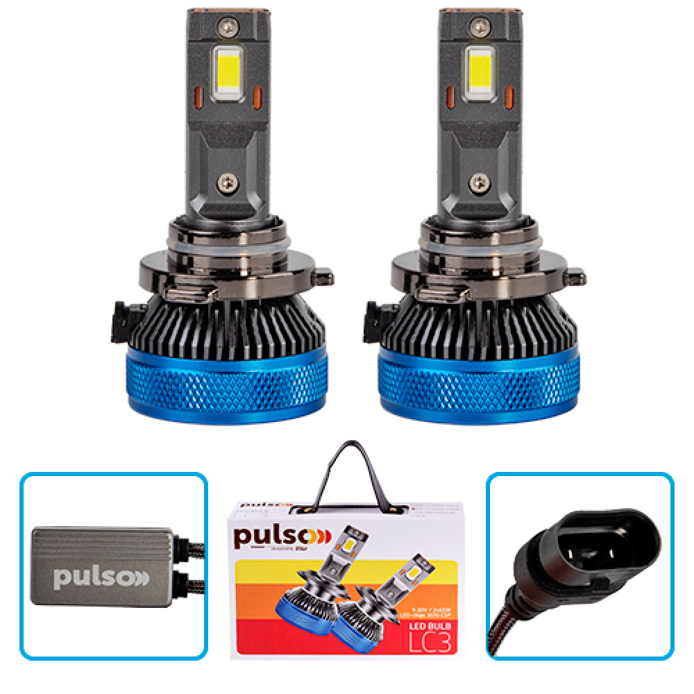 Лампы PULSO LC3-HB3-LED-chips 3570 CSP/9-30V/2*65W/13000Lm/6000k