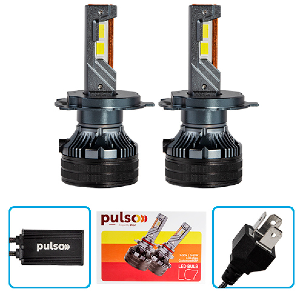 Лампы PULSO LC7-H4-H/L/LED-chips Customized CSP/9-30V/2*85W/20000Lm/6000k