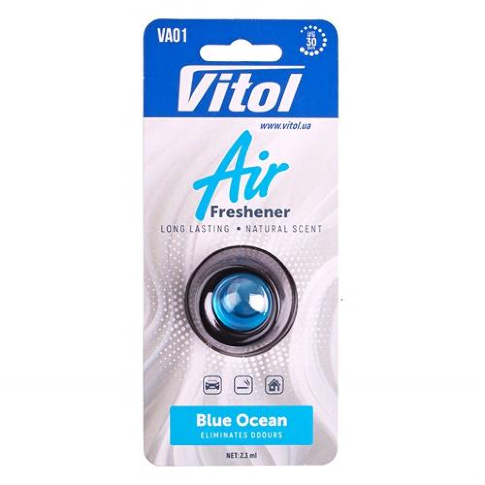 Освежитель воздуха Vitol Air на обдув Blue Ocean 2.3мл