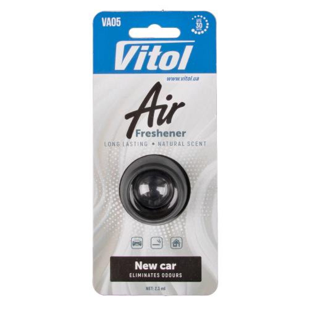 Освежитель воздуха Vitol Air на обдув New car 2.3мл