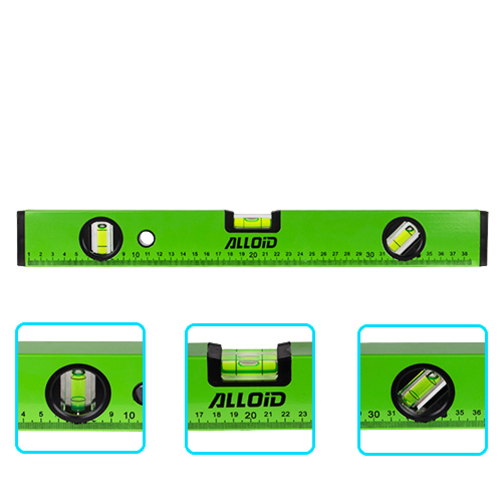Alloid. Уровень строительный  40см, 3 капсулы