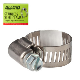 Хомут из нержавеющей стали Alloid 13-23 W2 8