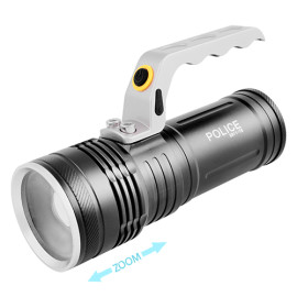 Фонарь  переносной Police S911-XPE, 2x18650, zoom, ЗУ 220V/12V, Box