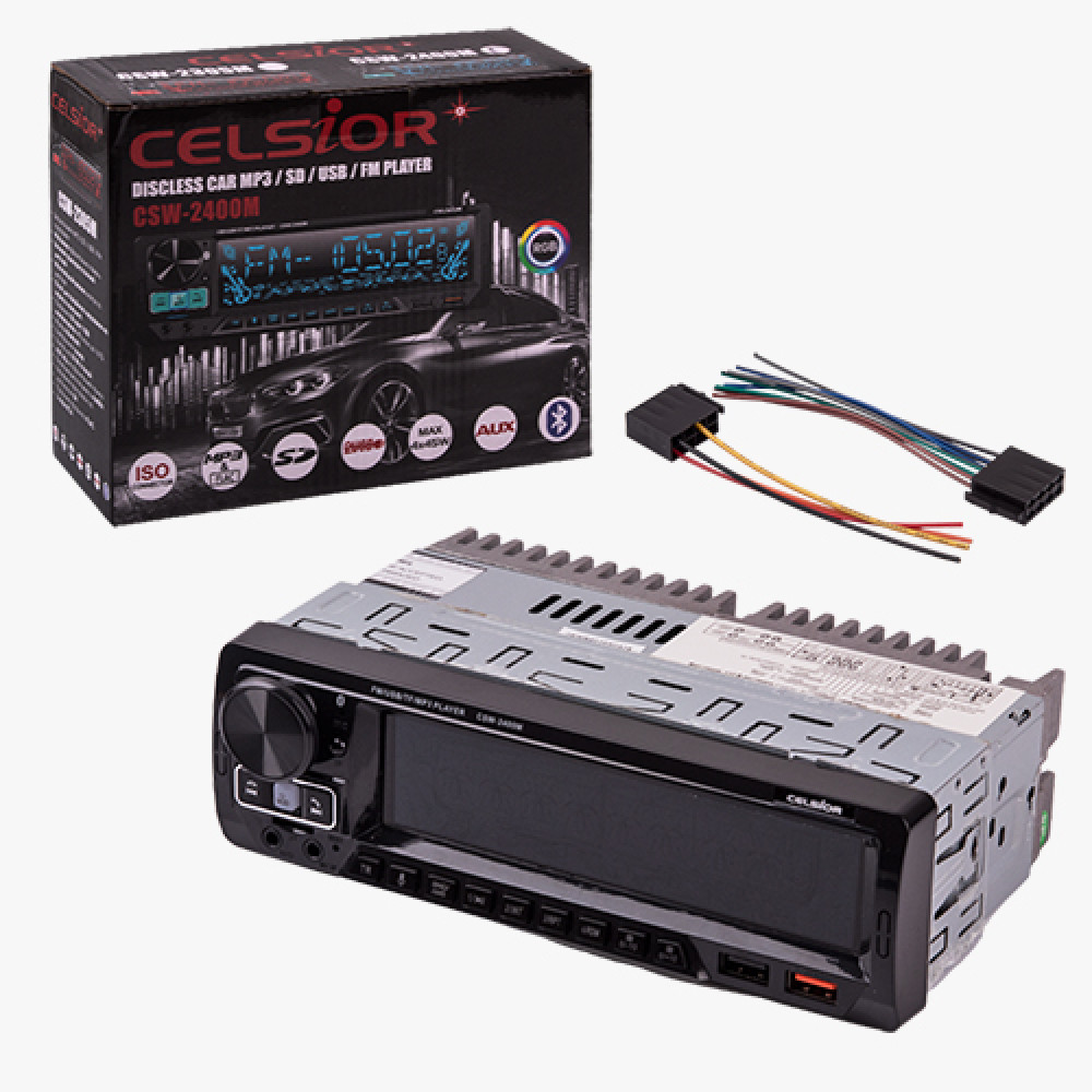Бездисковый MP3/SD/USB/FM проигрыватель  Celsior CSW-2400M Bluetooth